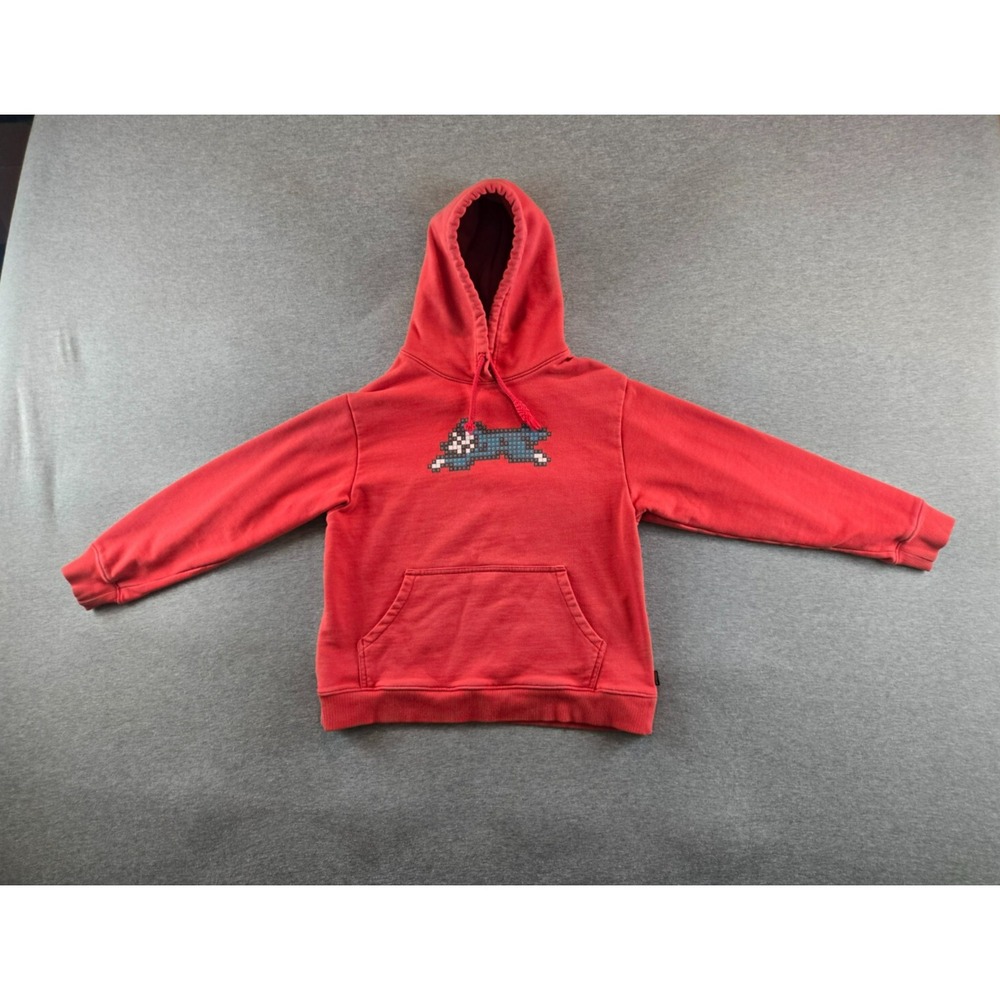 Ice Cream Hoodie Youth 9/10 Tomato Red Pullover Block‎ Cat French Terry Skater